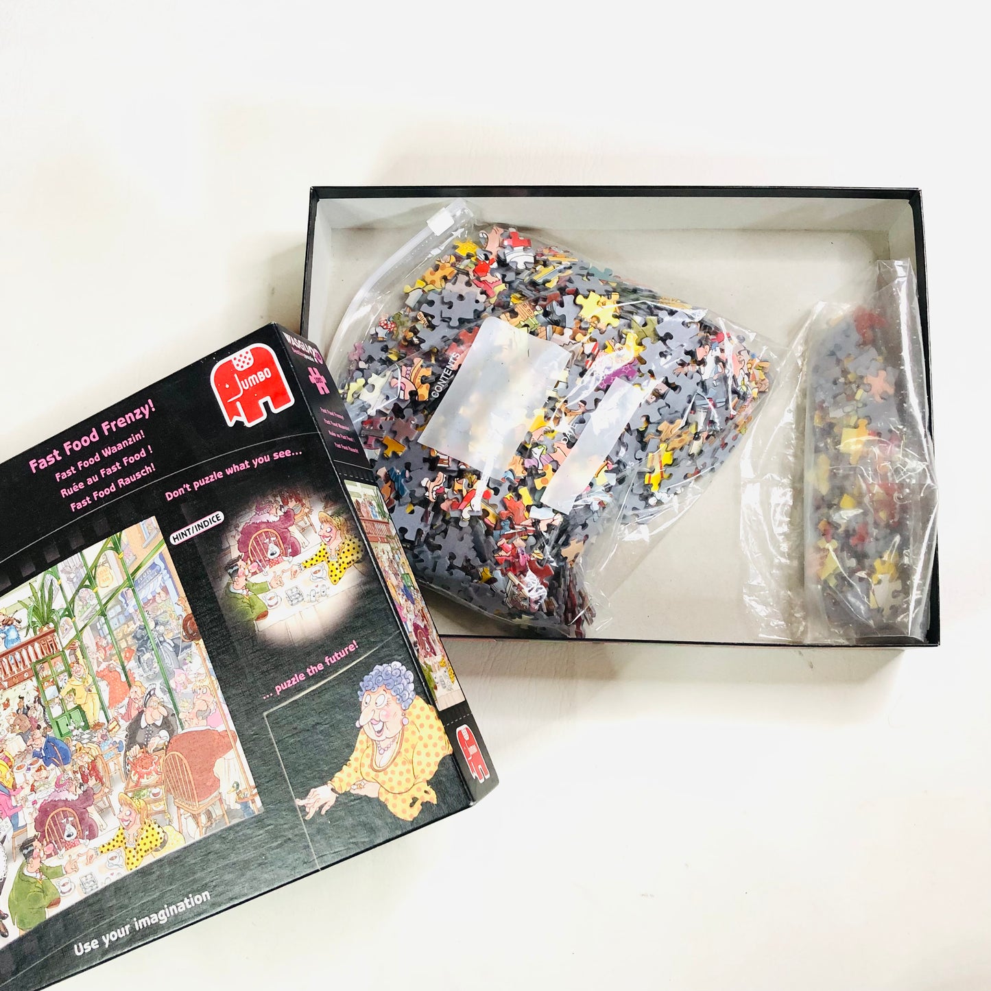 WASGIJ Destiny Puzzle No. 18 – Fast Food Frenzy! 1000 Piece Jigsaw 100% Complete