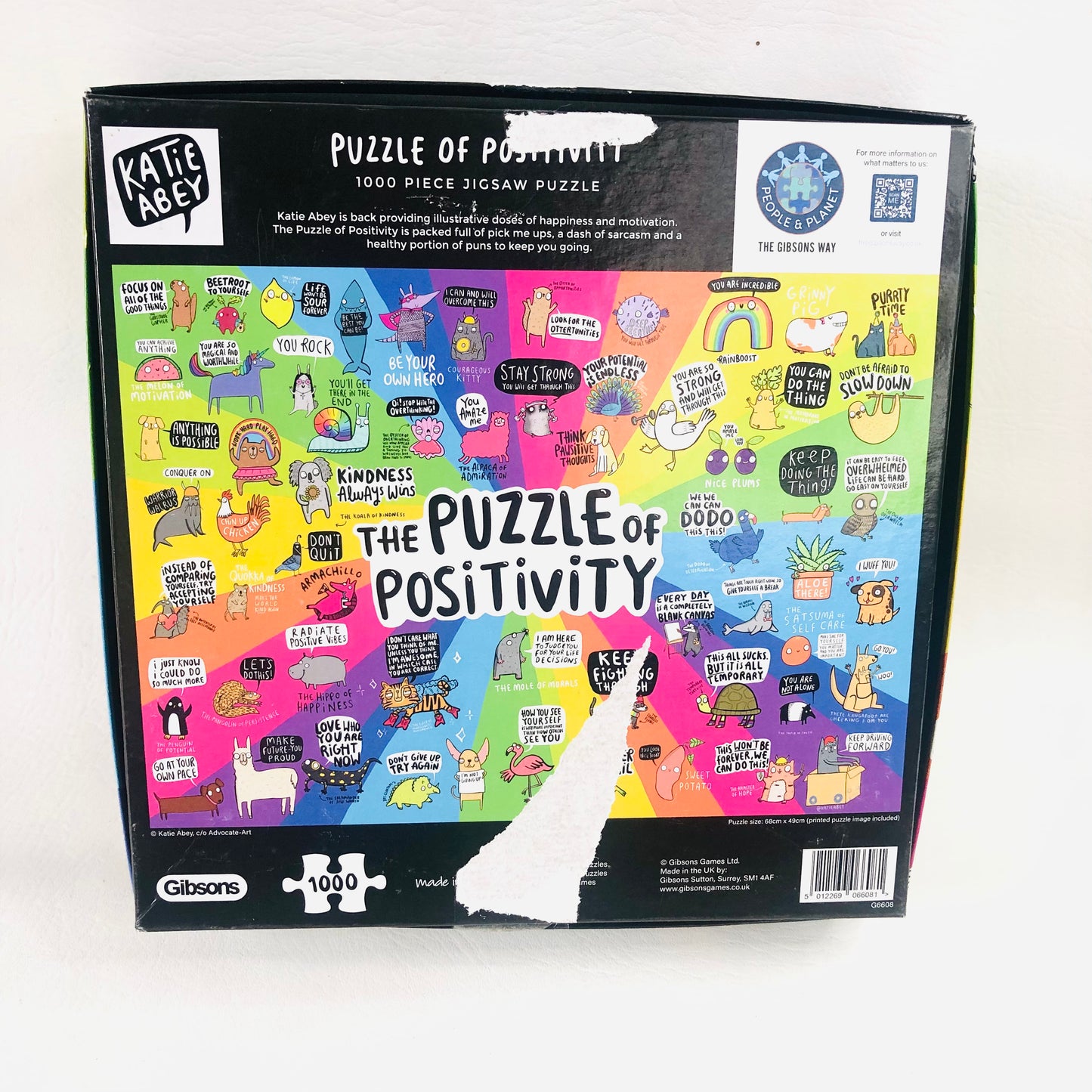 Gibson The Puzzle of Positivity 1000 Piece Jigsaw Puzzle Mental Health Puzzle - Complete