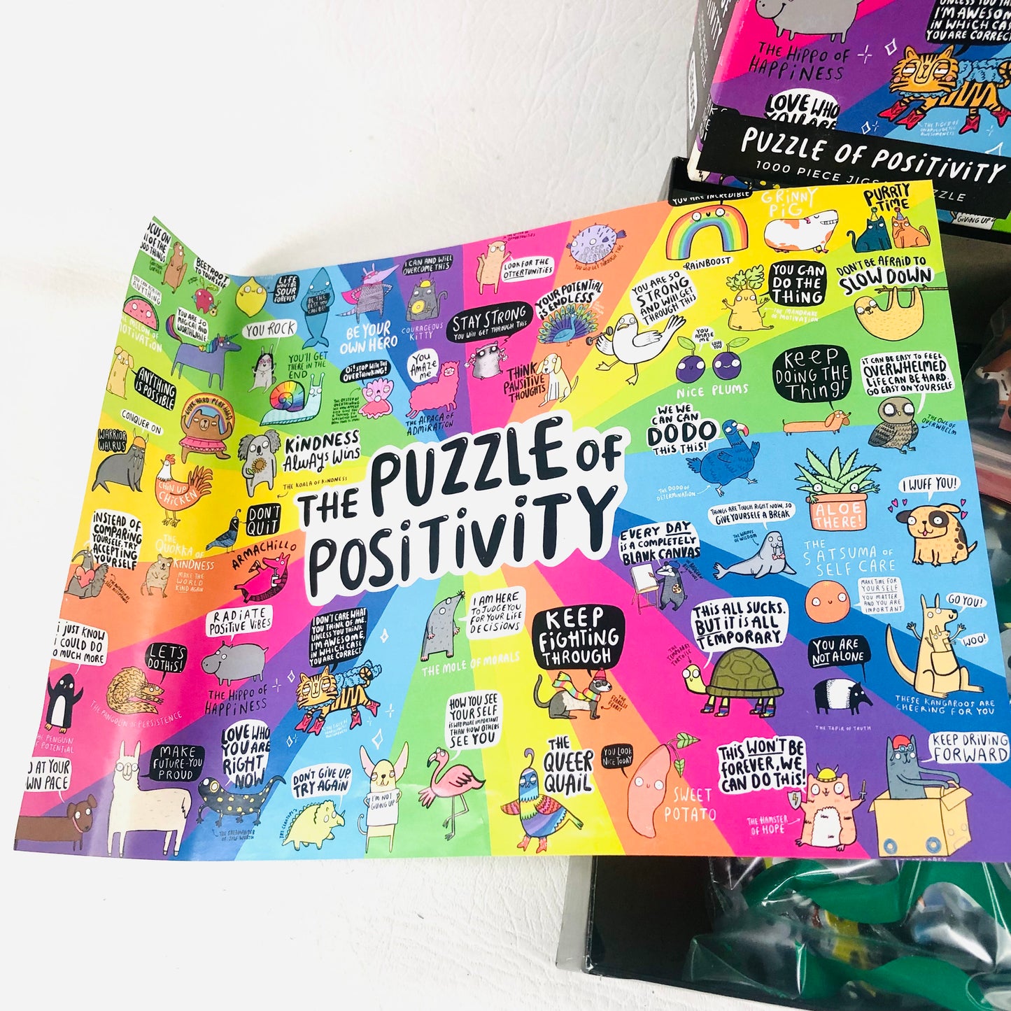 Gibson The Puzzle of Positivity 1000 Piece Jigsaw Puzzle Mental Health Puzzle - Complete