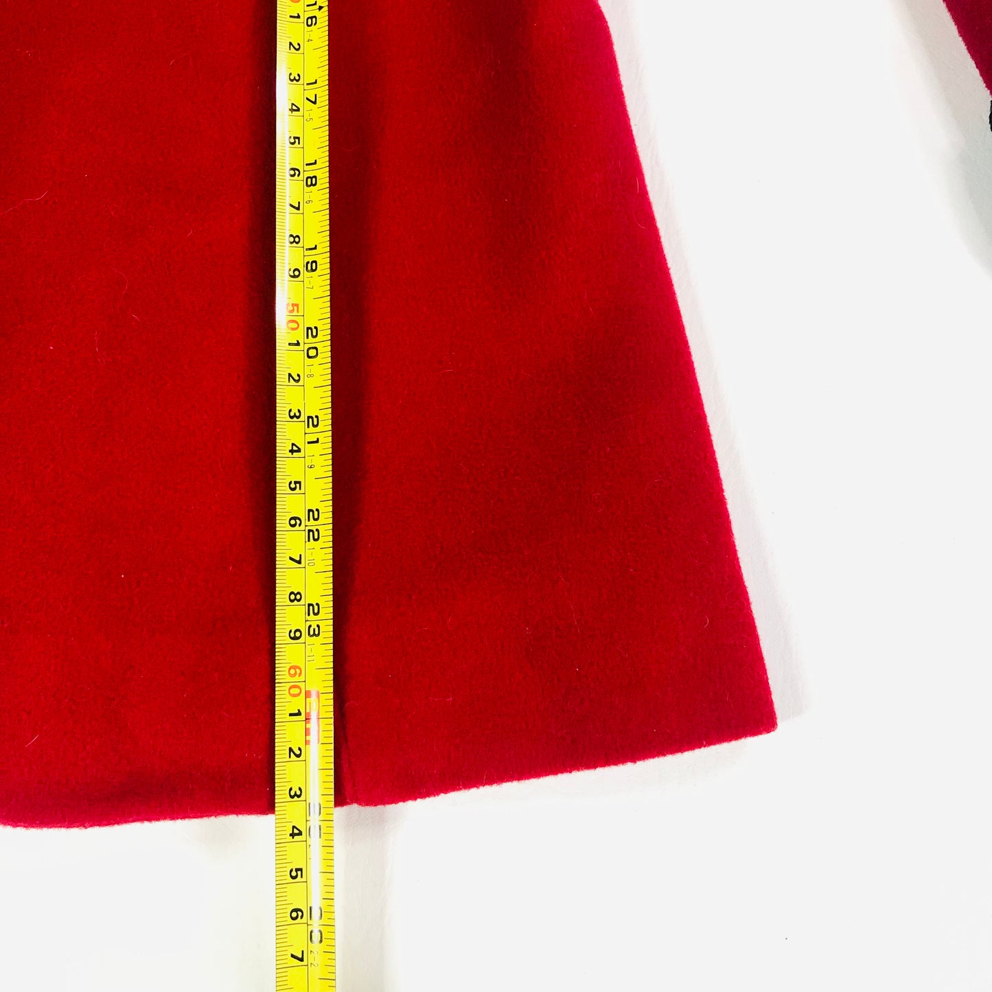 Lampert Vintage Red Wool & Cashmere W/black Faux Fur Collar Jacket Size 10/12
