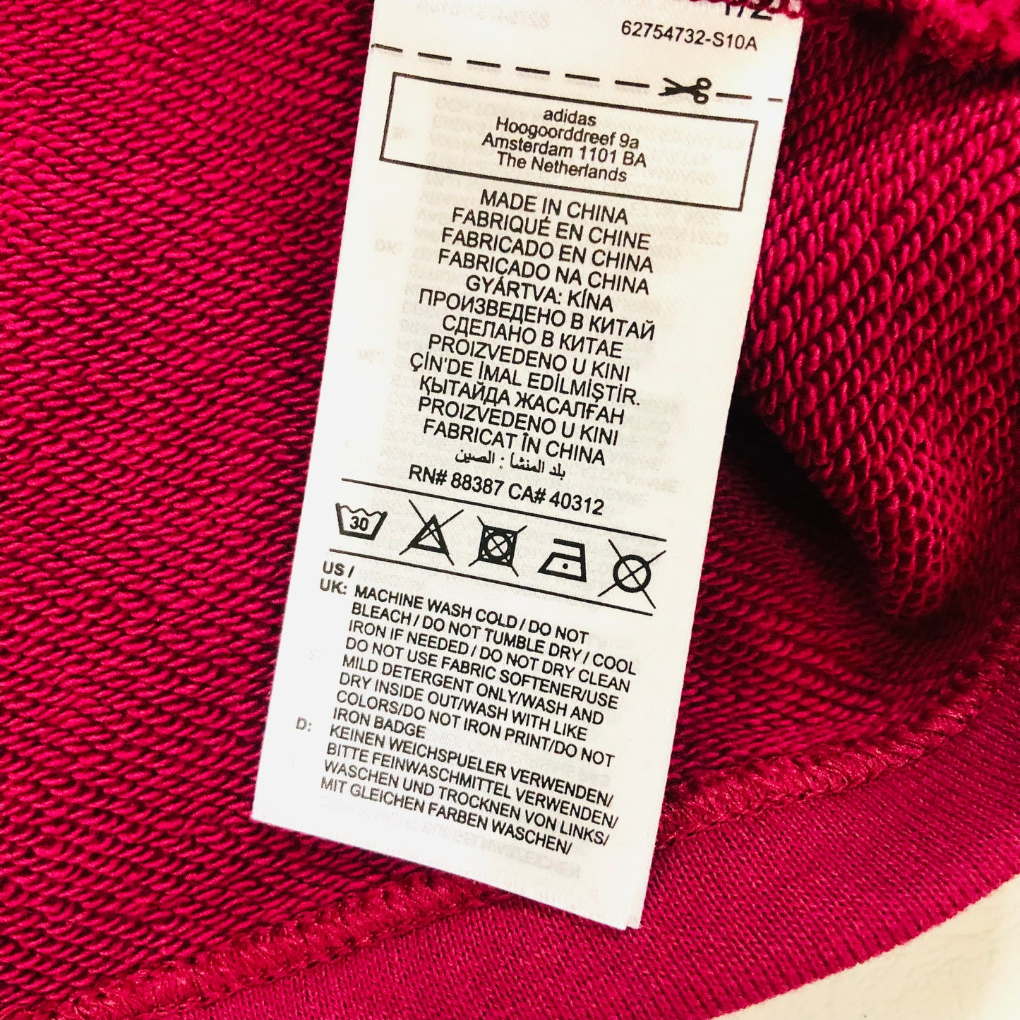 Adidas Originals X Disney Bambi Hoodie Sweatshirt Cropped HE6875 Burgundy Size 6