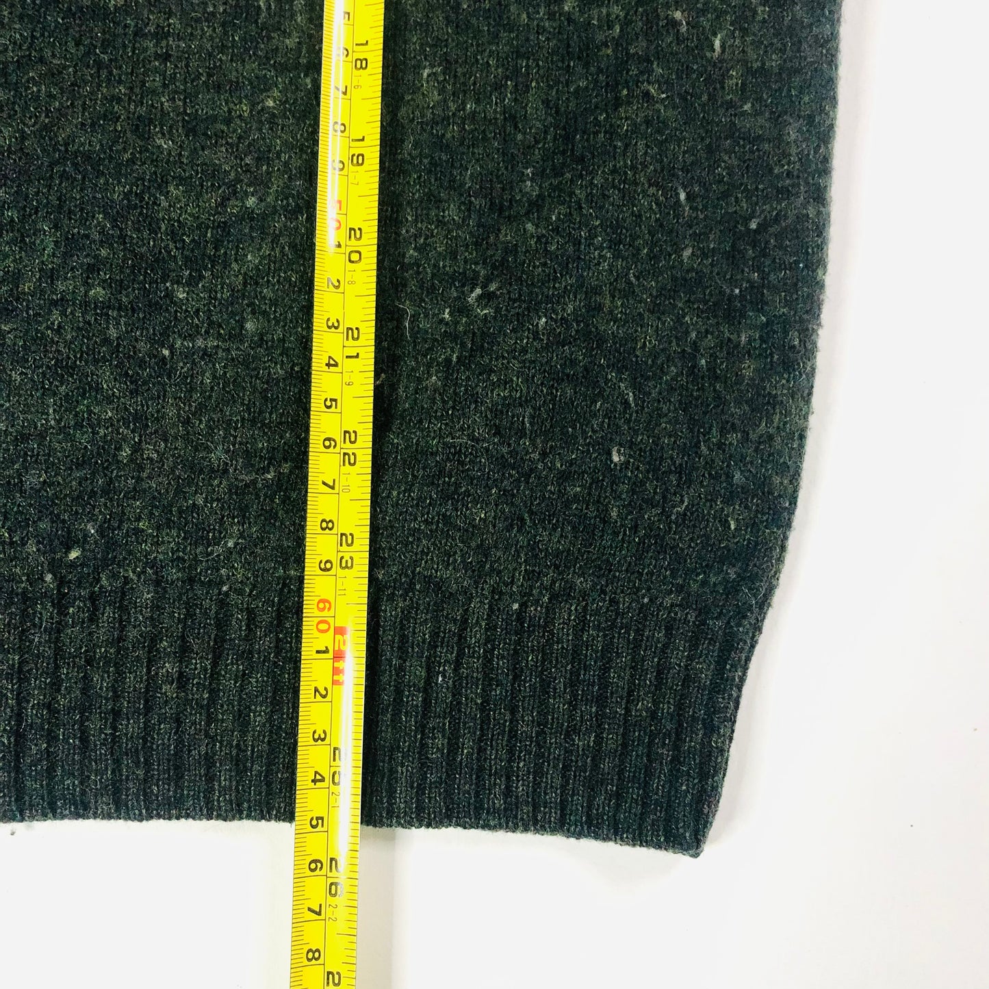Easy (Matalan) Forest Green 100% Lambs Wool Mens V-neck Jumper Size Small
