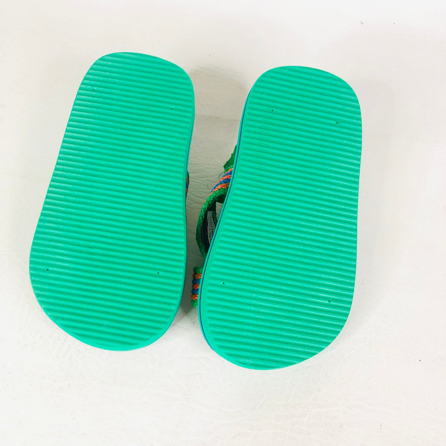 George ASDA Boys Dinosaur Flip Flops Sandals Green/Blue Straps Size 6 (23) NEW