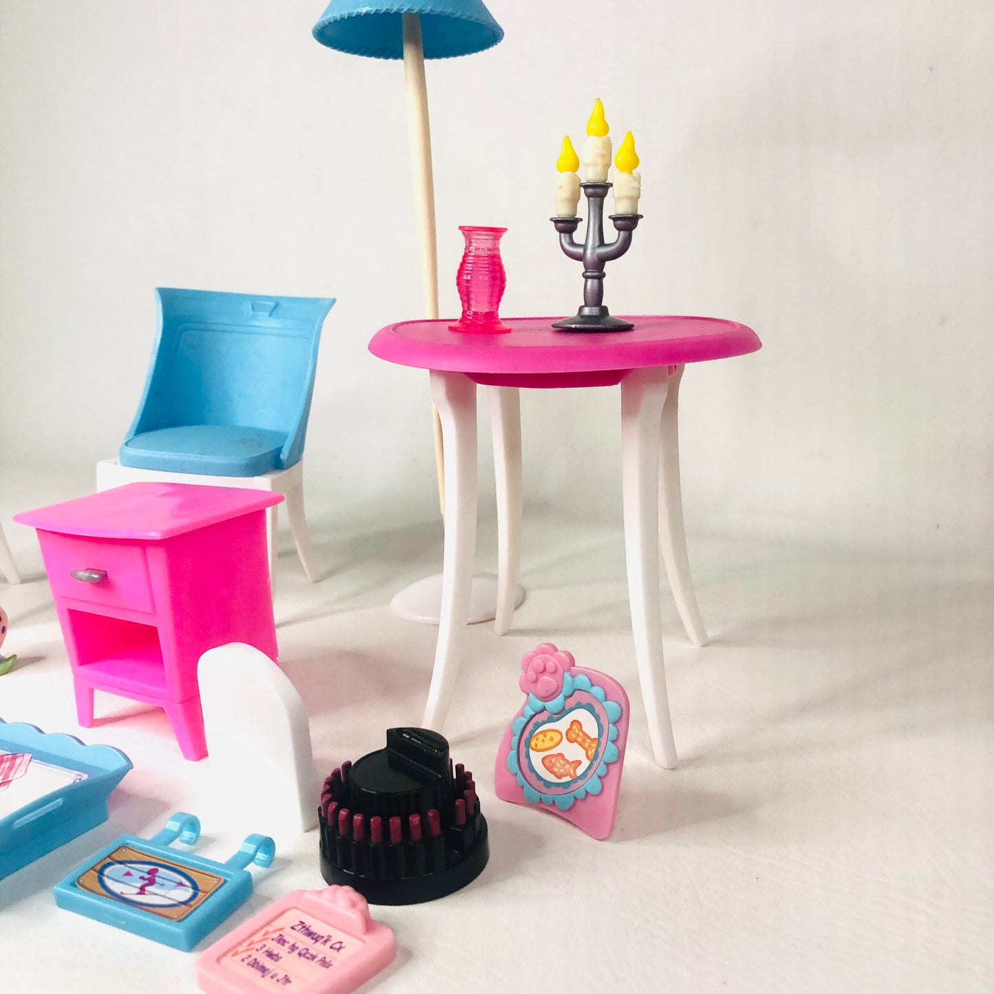 Barbie Mattel Furniture Collection Table Chair Tray Accessories Y2K Bedroom Set