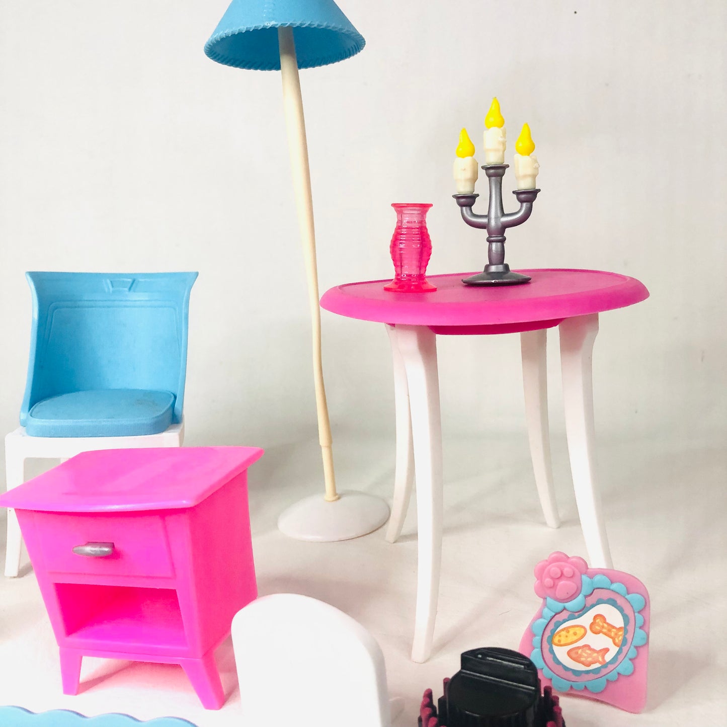 Barbie Mattel Furniture Collection Table Chair Tray Accessories Y2K Bedroom Set
