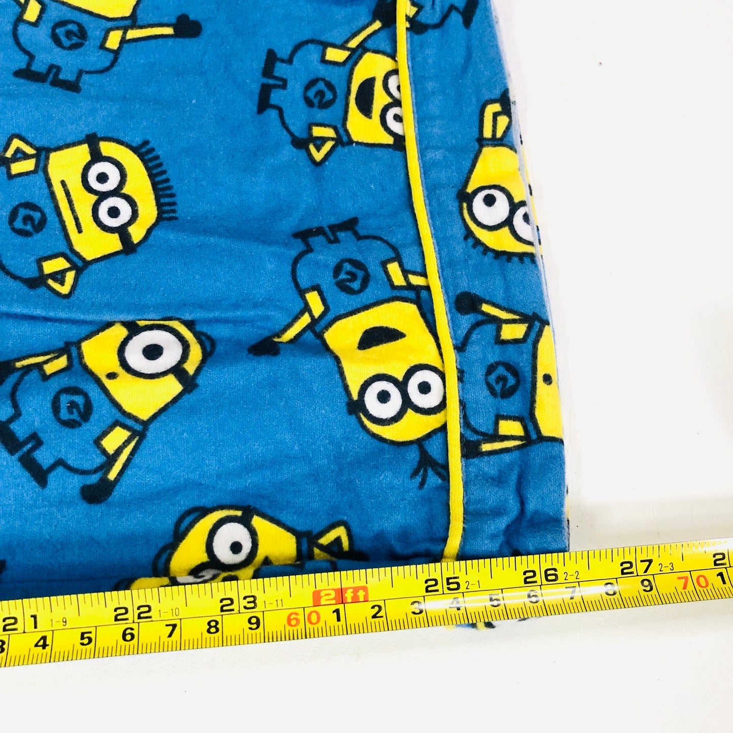 Childrens Unisex Minions Yellow & Blue Brushed Cotton Two Piece Button Down Pyjama Set Age 13 Years