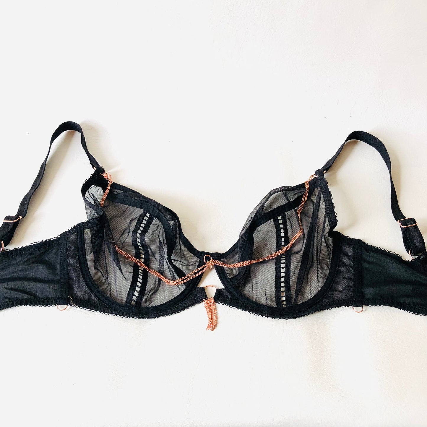 Scantilly By Curvy Kate Black Gold Unchained Plunge Underwired Bra Size 32G NEW