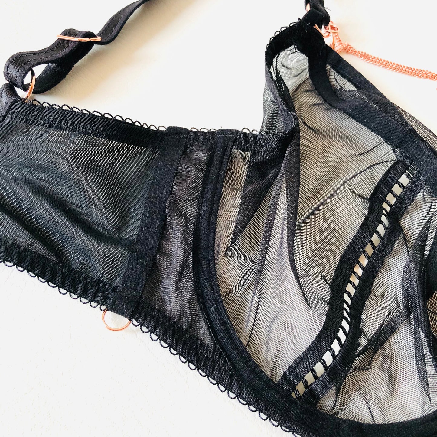 Scantilly By Curvy Kate Black Gold Unchained Plunge Underwired Bra Size 32G NEW
