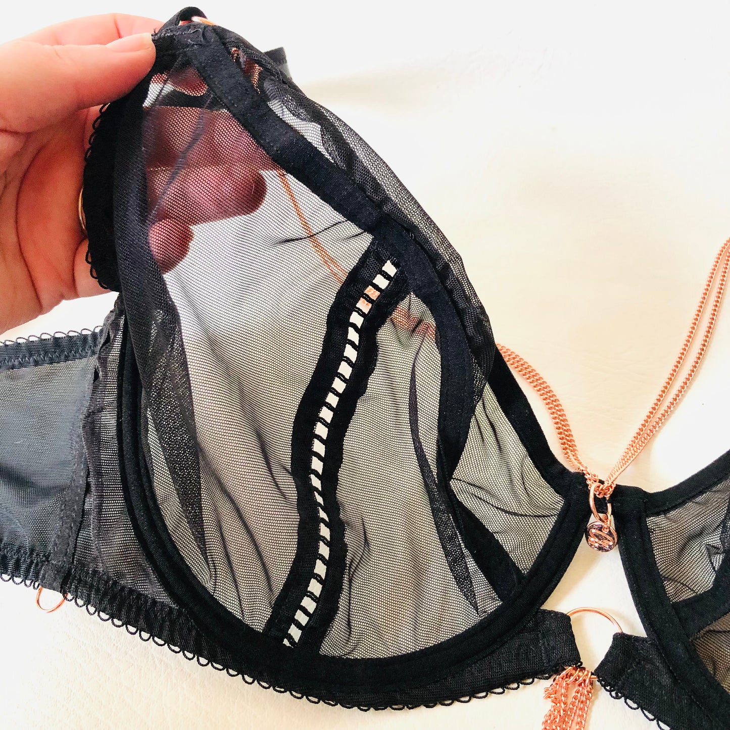 Scantilly By Curvy Kate Black Gold Unchained Plunge Underwired Bra Size 32G NEW