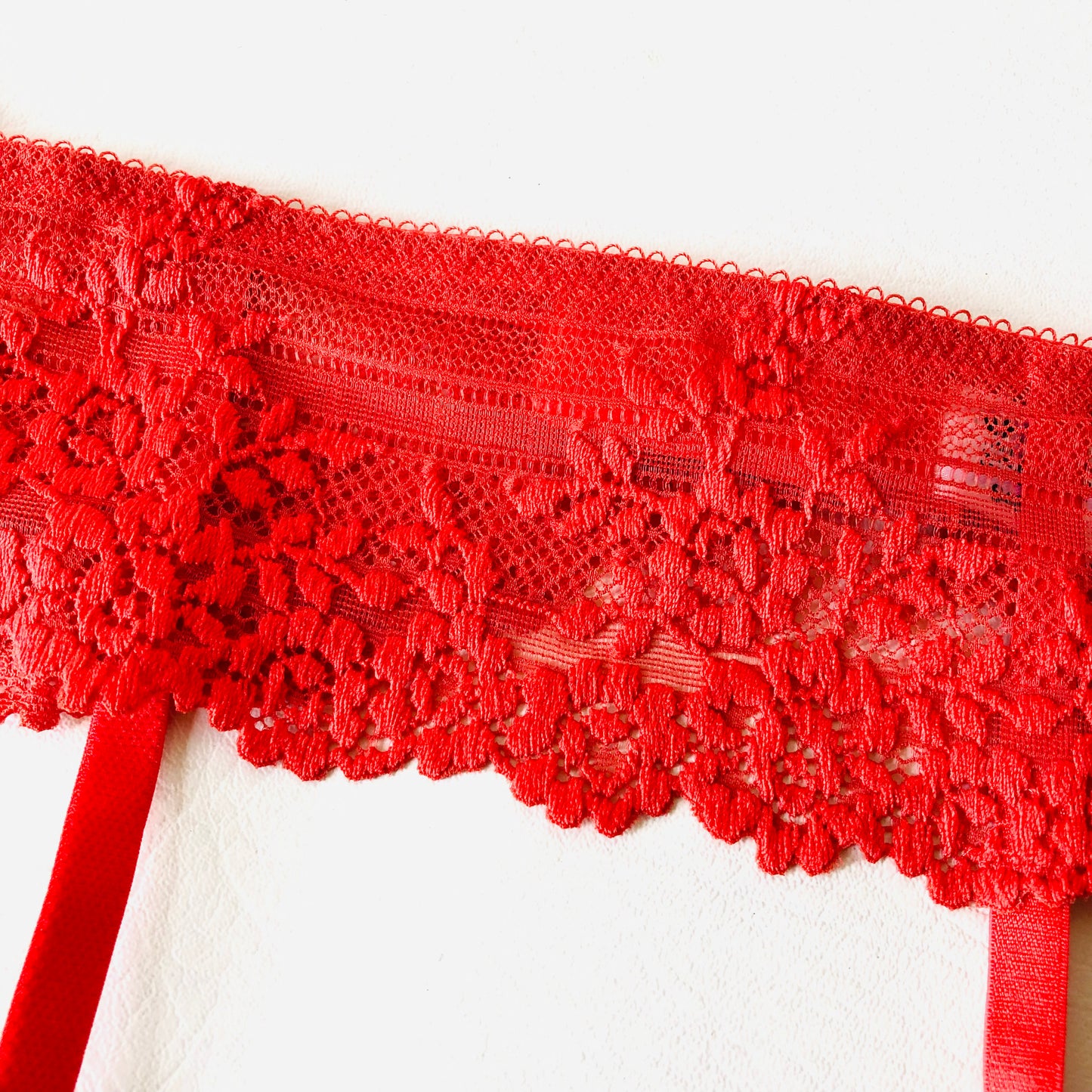 Wacoal Embrace Lace Equestrian Red Suspender Belt Waspie Size Small Petite NEW