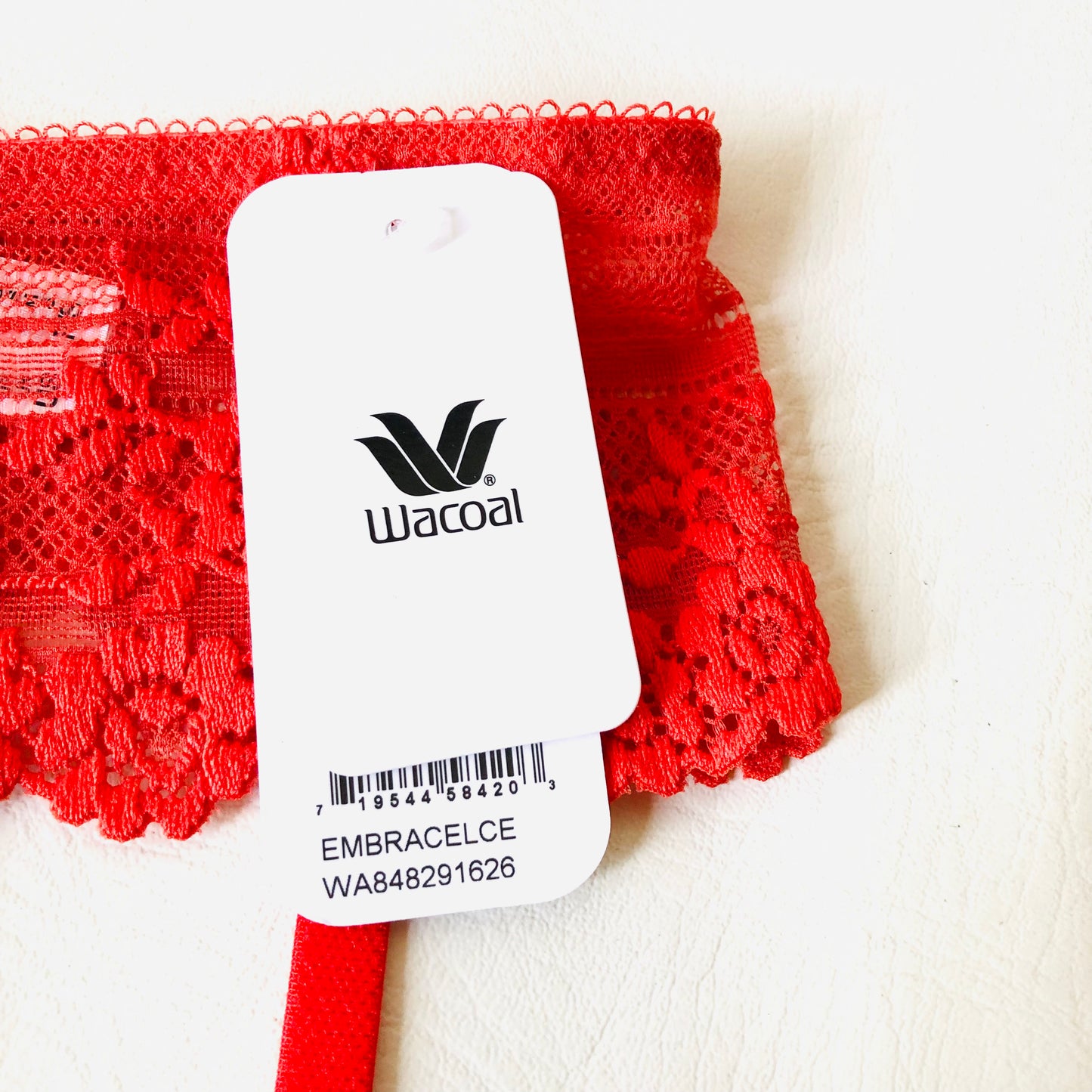Wacoal Embrace Lace Equestrian Red Suspender Belt Waspie Size Small Petite NEW