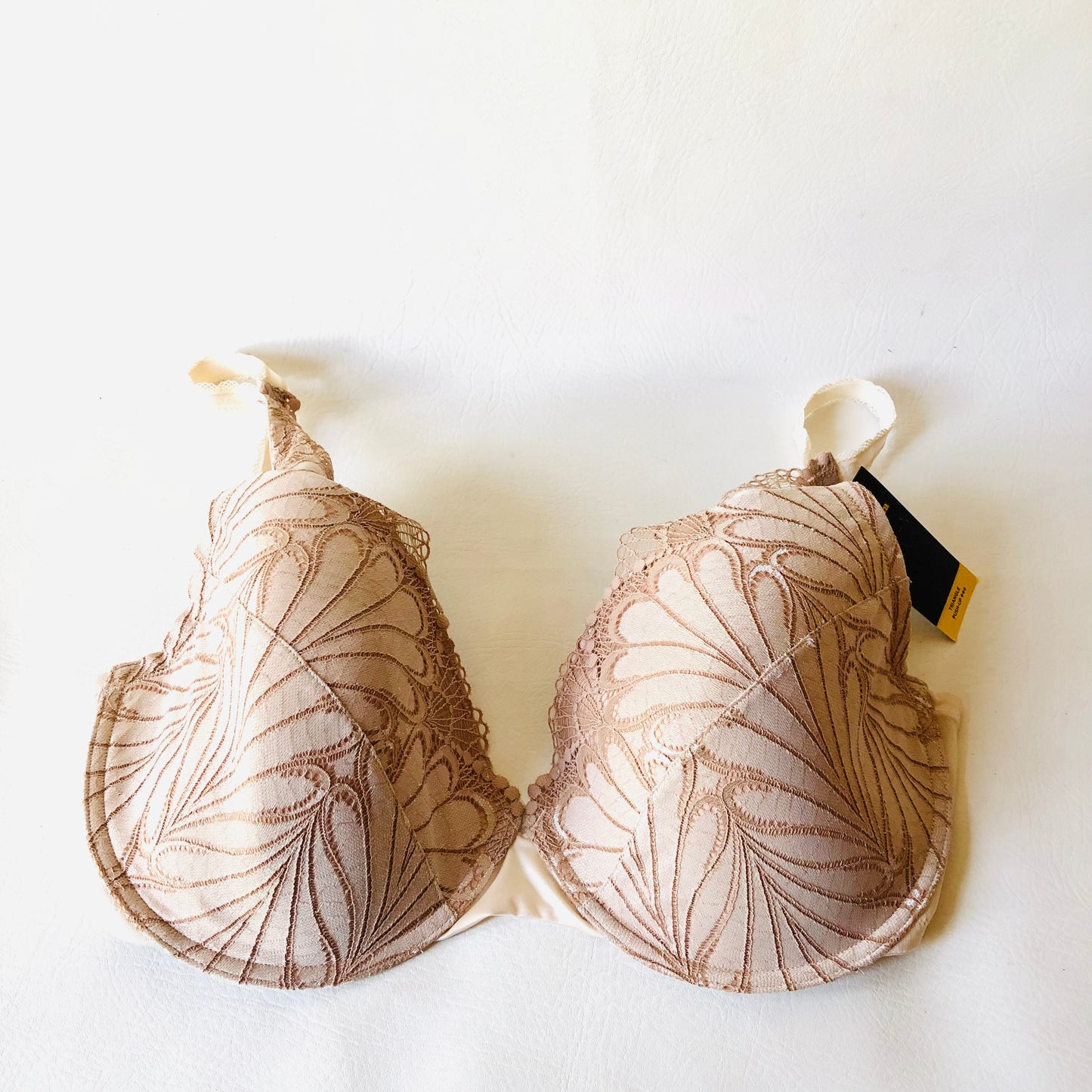 Wonderbra Refined Glamour Ivory Cloud (Beige) Padded Triangle Push-Up Plunge Bra 36G NEW