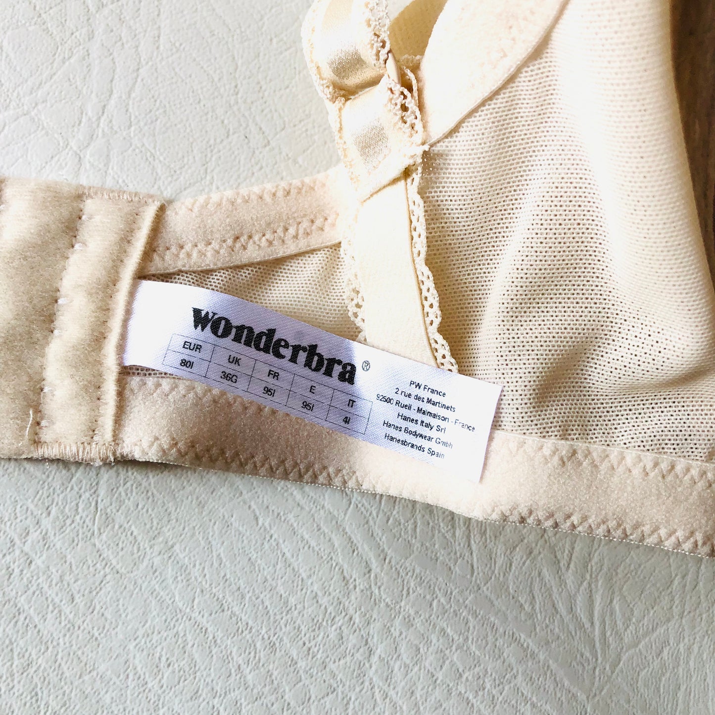 Wonderbra Refined Glamour Ivory Cloud (Beige) Padded Triangle Push-Up Plunge Bra 36G NEW