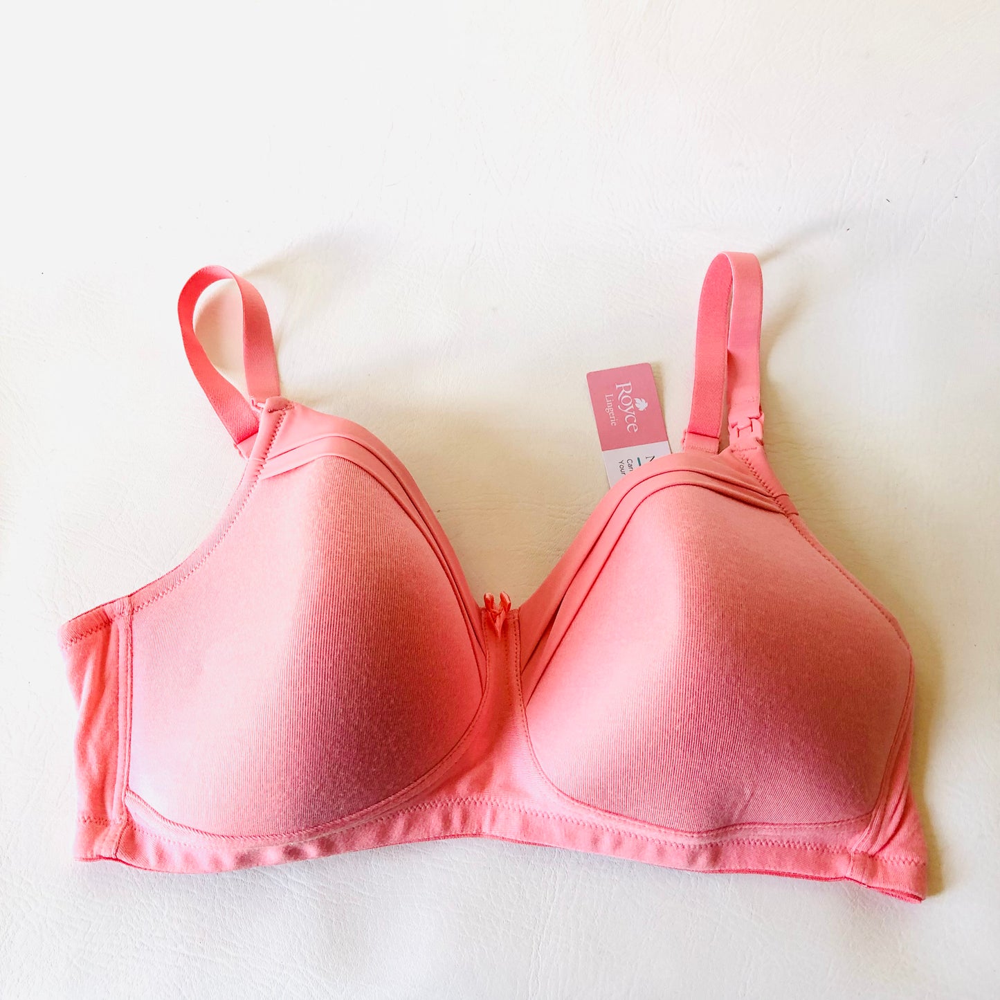 Royce Maisie Coral Pink Non Wired T-shirt Soft Nursing Bra 1391 Size 40C NEW