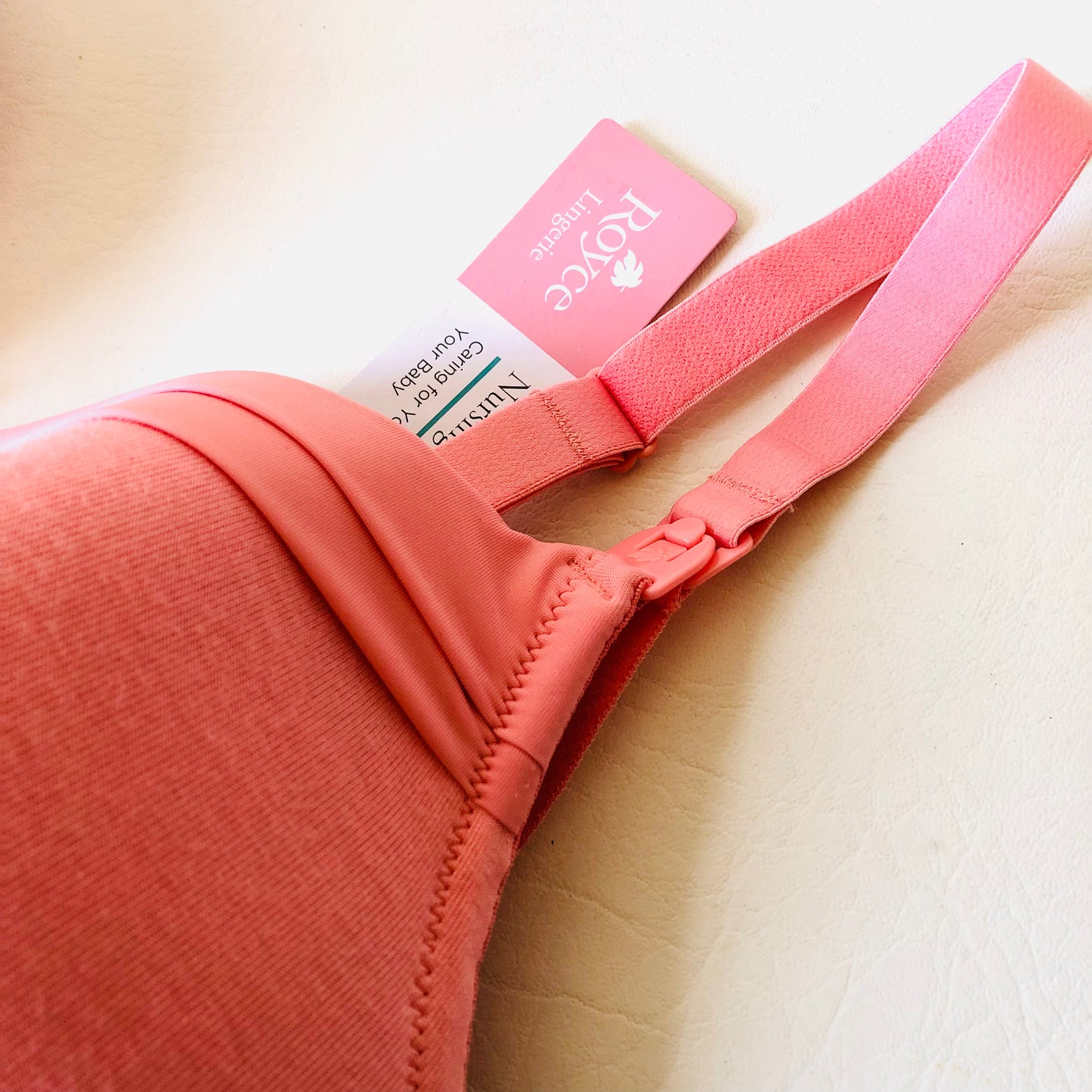 Royce Maisie Coral Pink Non Wired T-shirt Soft Nursing Bra 1391 Size 40C NEW