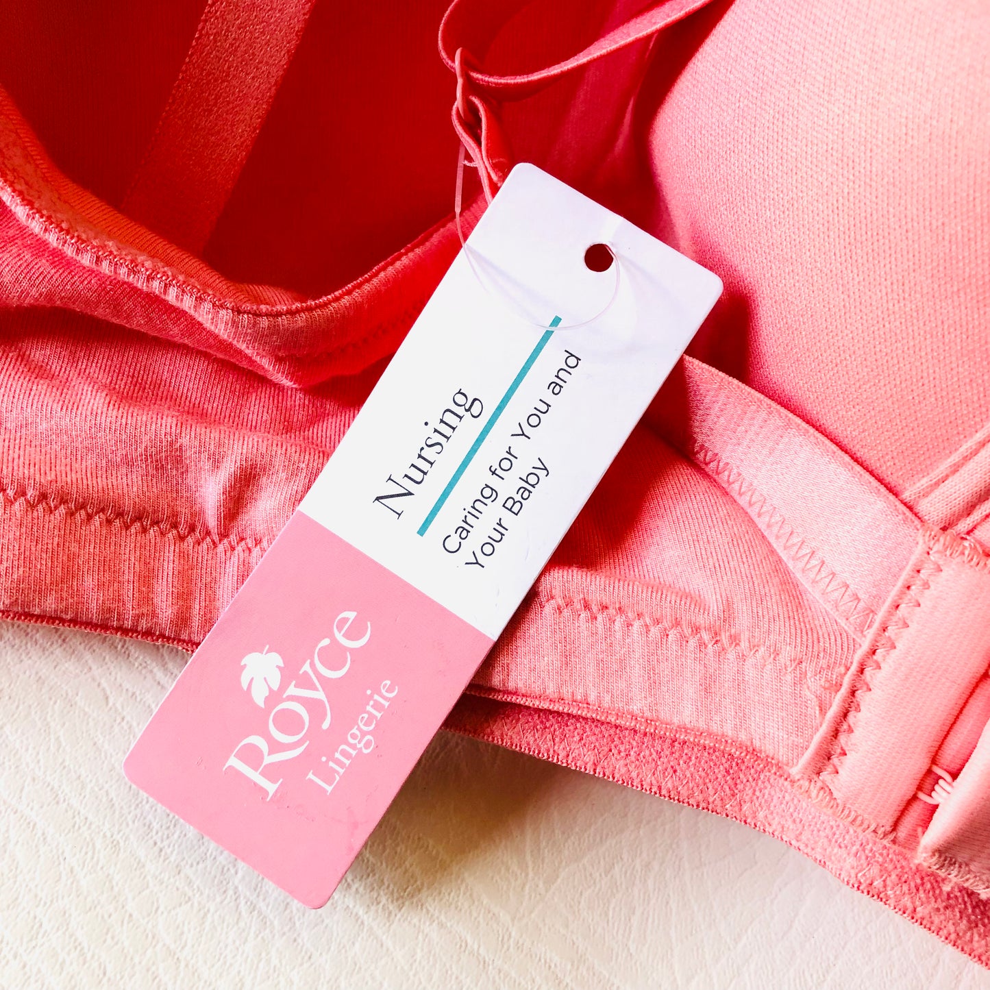 Royce Maisie Coral Pink Non Wired T-shirt Soft Nursing Bra 1391 Size 40C NEW