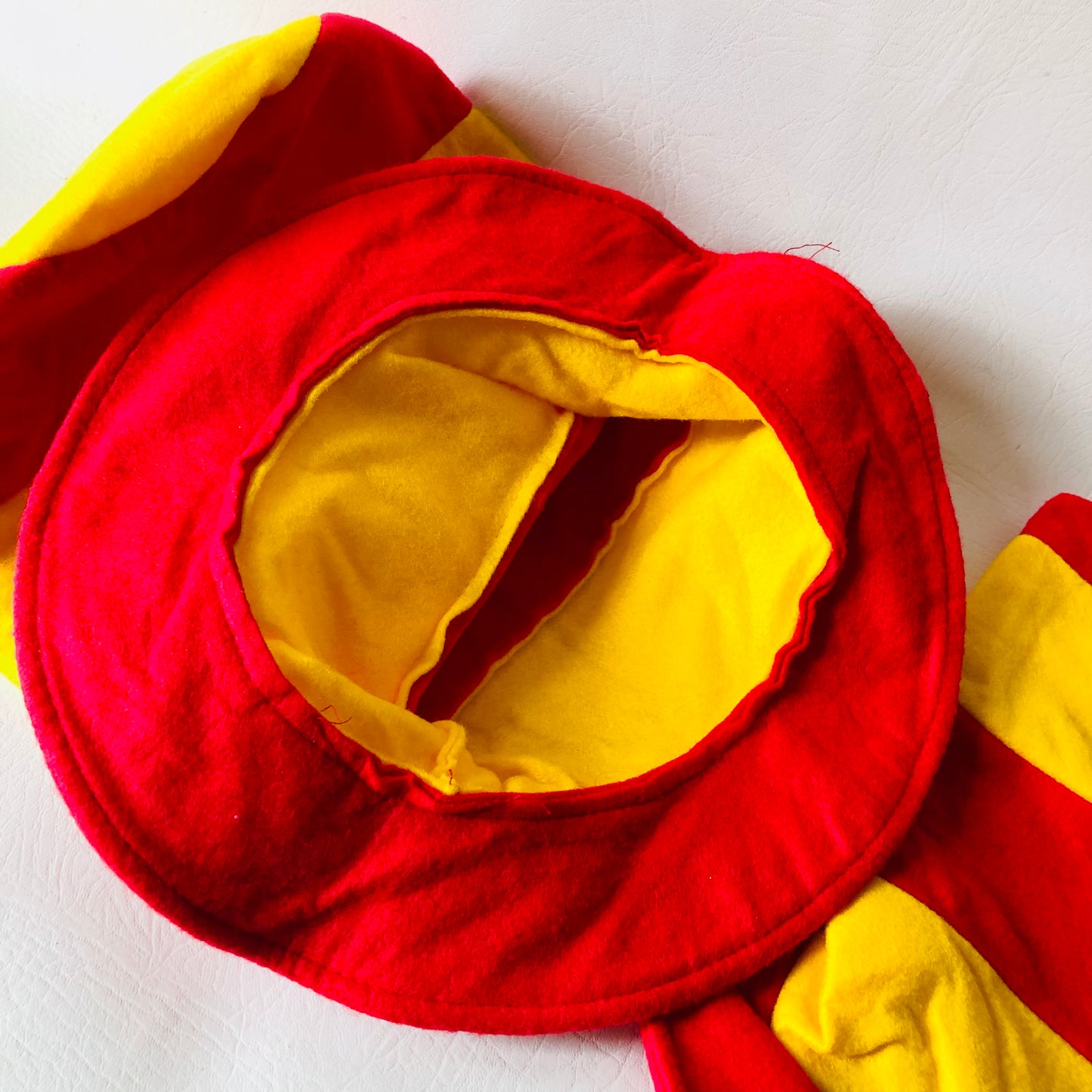 2x Yellow & Red Tall Fancy Dress Felt Nonwoven Extra Tall Top Hats Lightweight