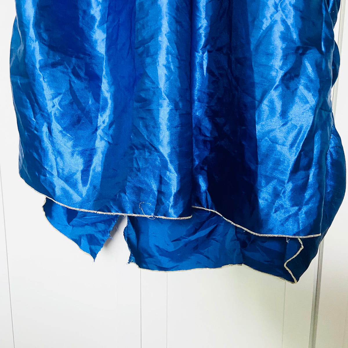 Girls Halloween Witch Costume | Dress | Blue & Gold Trim | Age 11-12 Years | Damaged