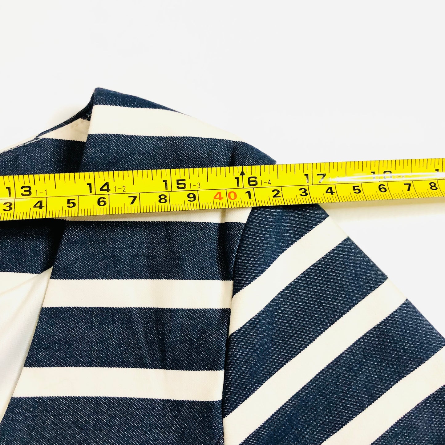 Phase Eight Blue & White Striped Nautical Pencil Wiggle Dress Size 14 Cotton