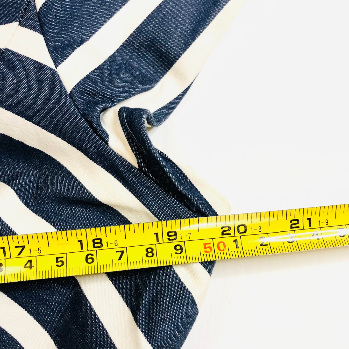 Phase Eight Blue & White Striped Nautical Pencil Wiggle Dress Size 14 Cotton