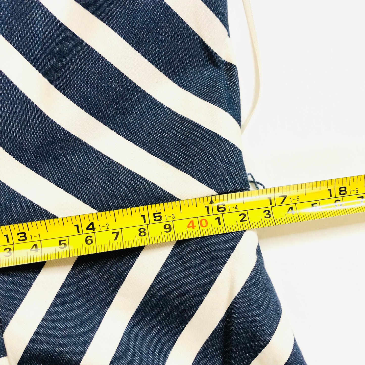 Phase Eight Blue & White Striped Nautical Pencil Wiggle Dress Size 14 Cotton