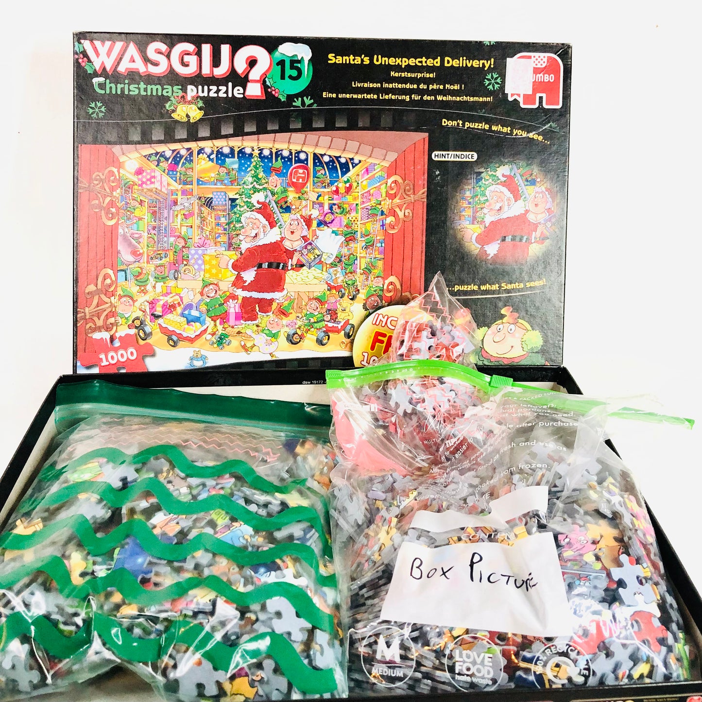 Wasgij Jigsaw 15 Santa's Unexpected Delivery Christmas Puzzle - 2 x 1000 Pieces