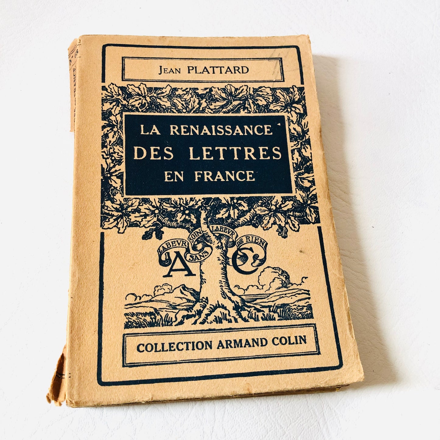 Vintage La Renaissance Des Lettres En France Jean Plattard Collection Armand Colin 1947 Book