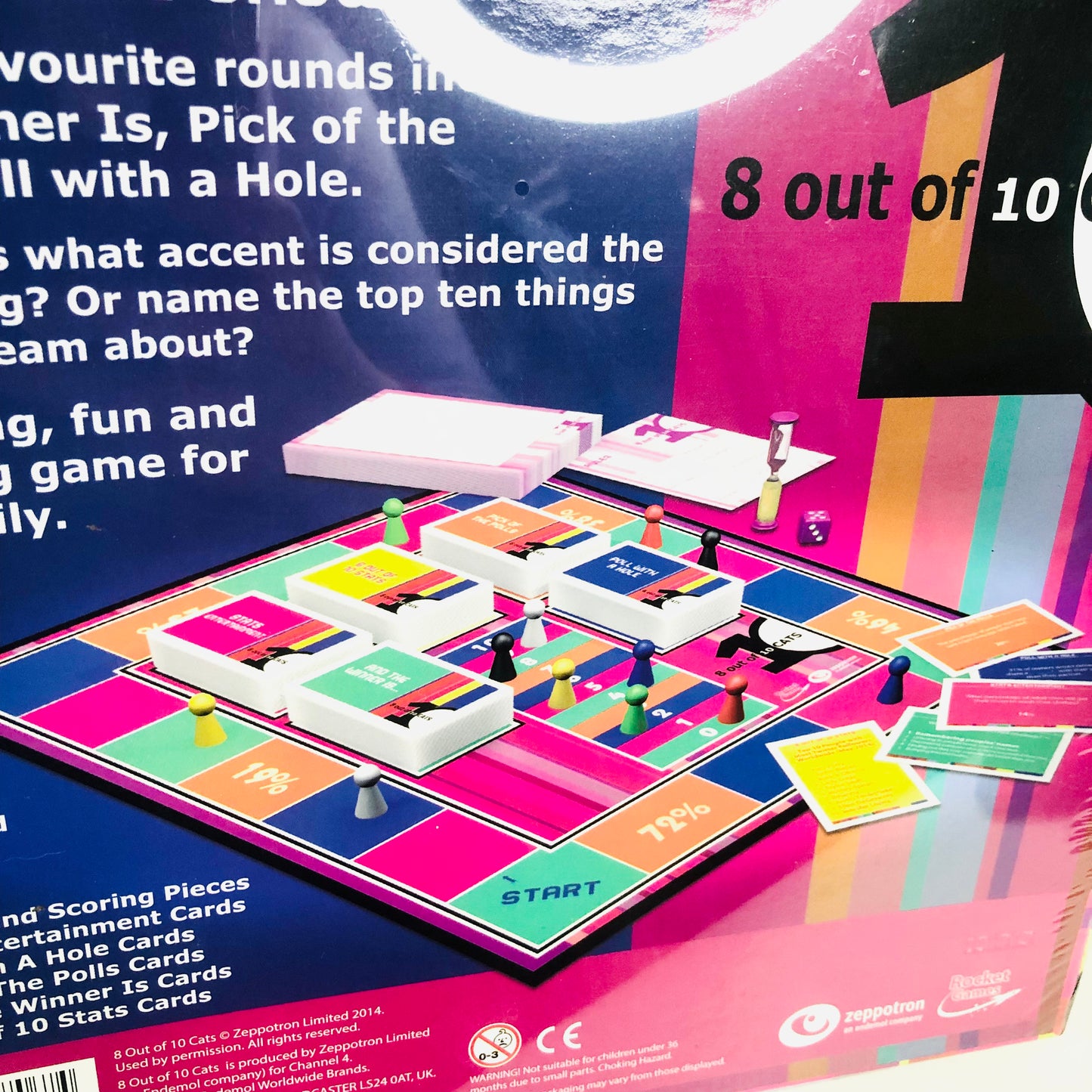 8 OUT OF 10 CATS Board Game by Rocket Games 2014 (12yrs+) ~ NEW sealed