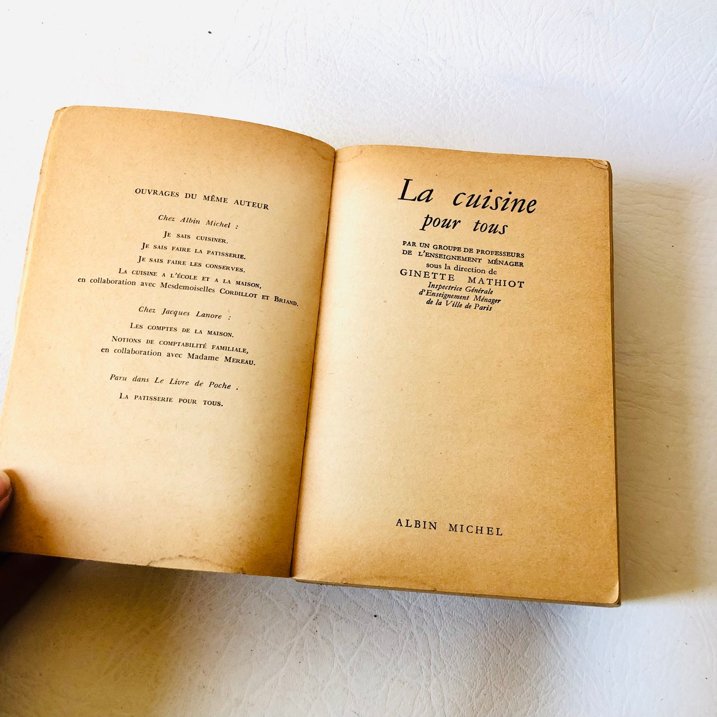 VINTAGE 1955 Ginette Mathiot's La Cuisine pour tous - Classic French Cookbook