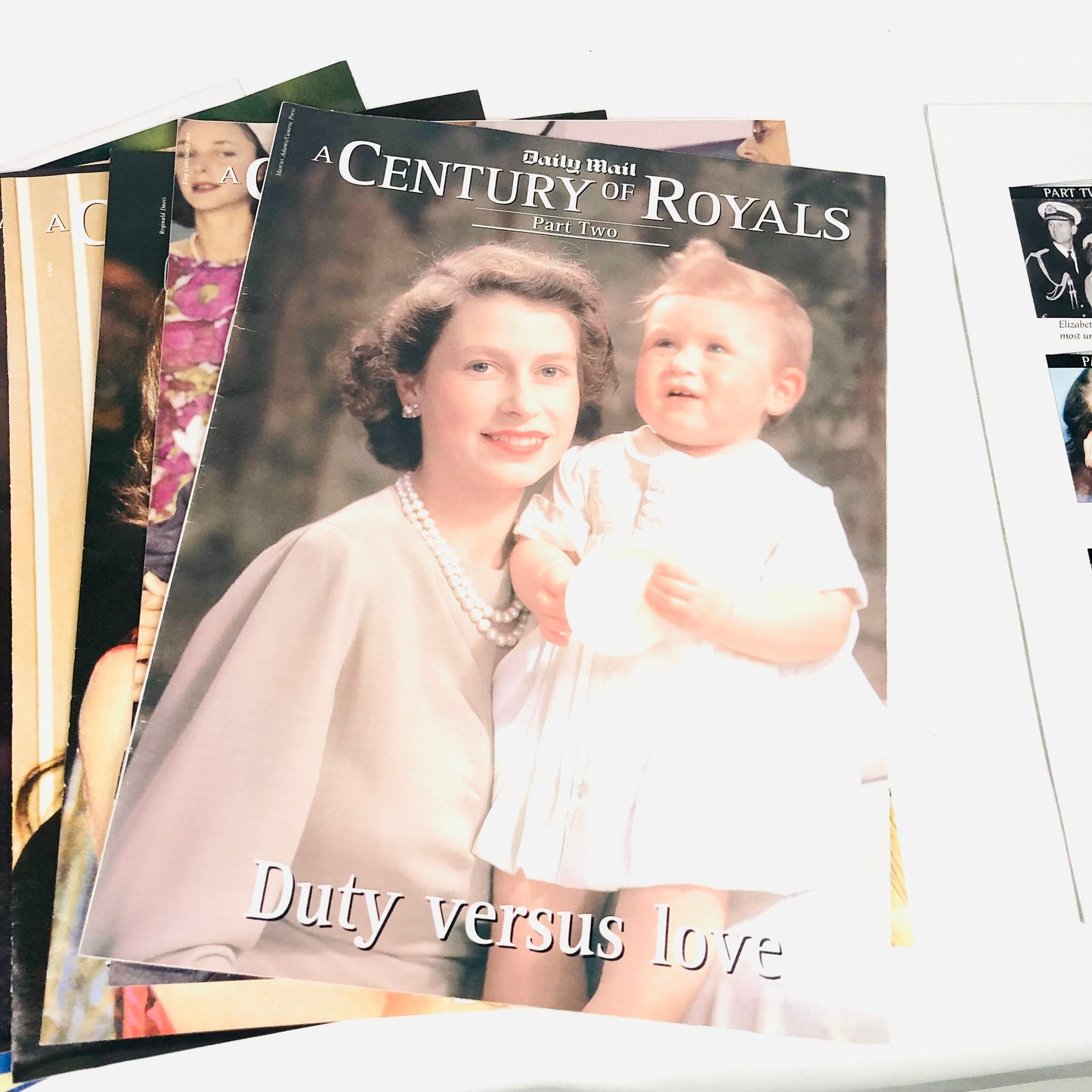 A Century Of Royals Magazine Set of 9 Volumes Daily Mail (#5 Missing) Royal Family Collection
