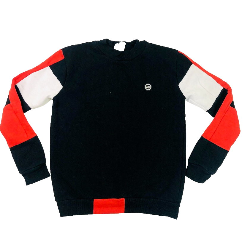 Hype Red White & Black Crew Neck Long Sleeve Jumper Size XS