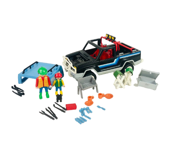 Playmobil 3764 Jeep Pick Up Truck Father Son Camping Incomplete Vint Fabulous Finds By Nikki