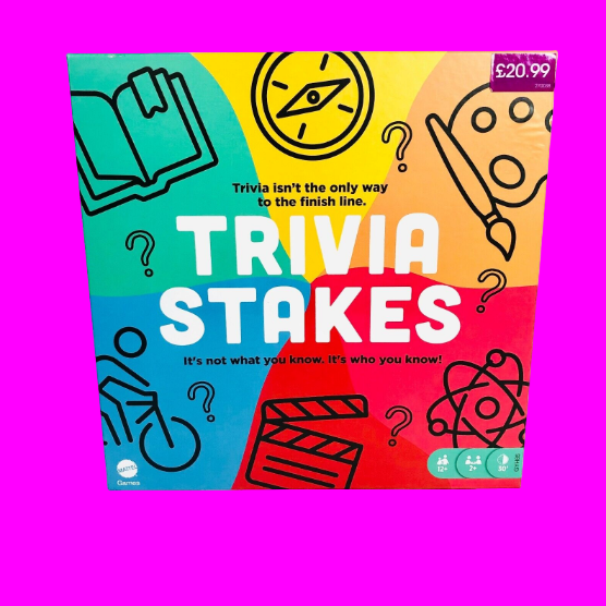 Mattel Trivia Stakes Board Game Family Quiz - with Trivia and Wagers Brand New