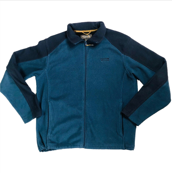 Regatta Mens Teal Blue Hedman Outdoor Walking Hiking Fleece Jacket Size Medium