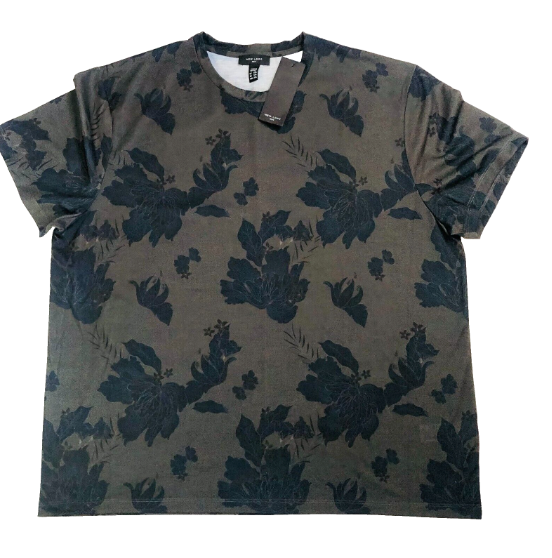 New Look Mens Khaki Green Floral Pattern Casual T-shirt Size XXL NEW