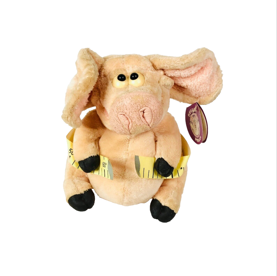 Piggin’ Big Ears Novelty Plush Porker Weight loss Tape Measure Y2K Soft Toy