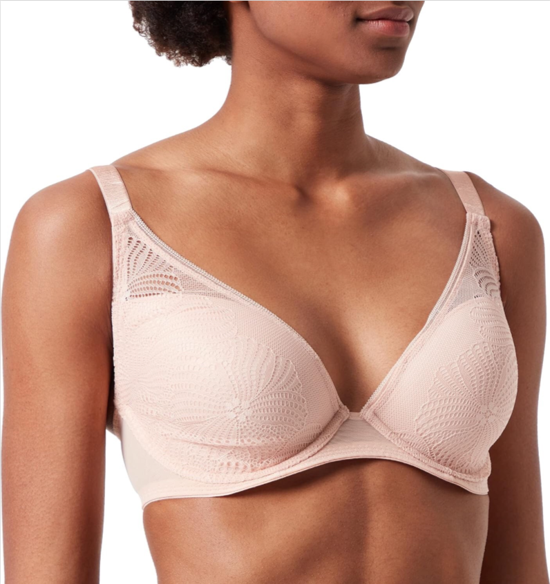 Wonderbra Nude Fabulous Feel Triangle Bra Underwired Padded Push Up 36FF NEW
