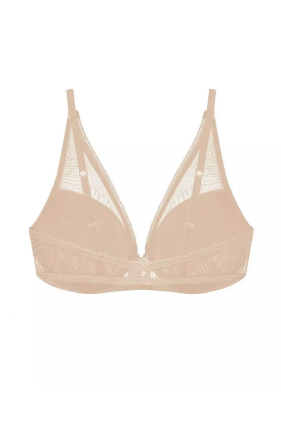 Wonderbra Nude Fabulous Feel Triangle Bra Underwired Padded Push Up 36FF NEW