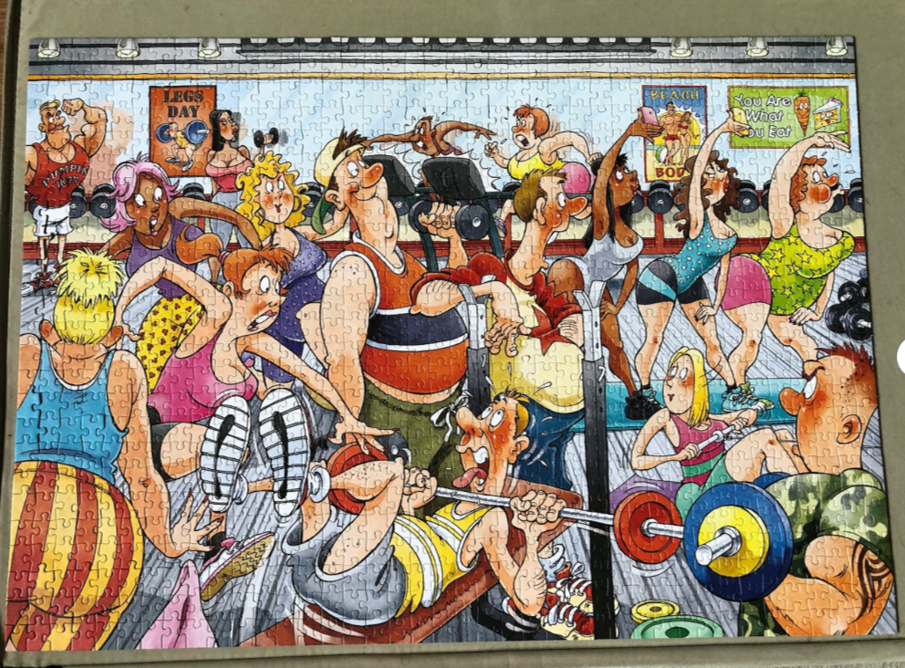 Wasgij Original Puzzle No 28 "Dropping The Weight" 1000 Piece Jigsaw Puzzle