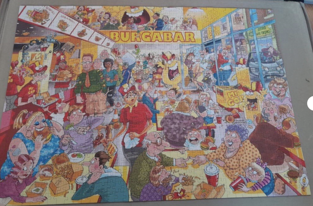 WASGIJ Destiny Puzzle No. 18 – Fast Food Frenzy! 1000 Piece Jigsaw 100% Complete