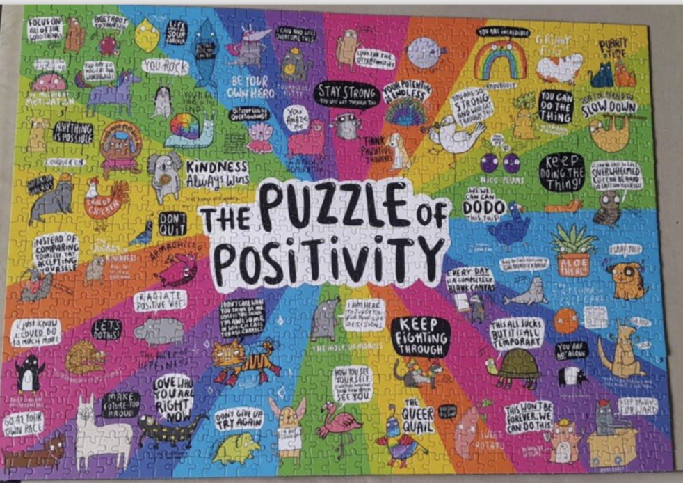 Gibson The Puzzle of Positivity 1000 Piece Jigsaw Puzzle Mental Health Puzzle - Complete