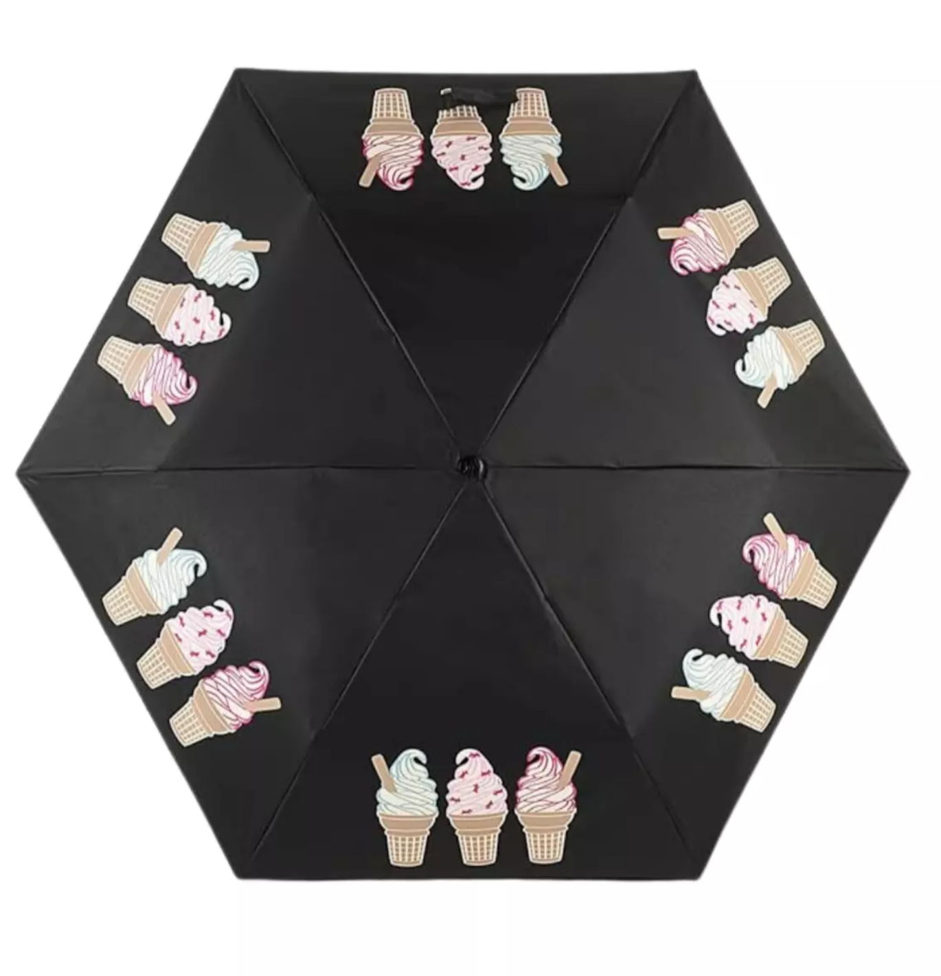 Radley London ‘Feeling Sweet’ Ice Cream Black Foldaway Umbrella NEW RRP £31