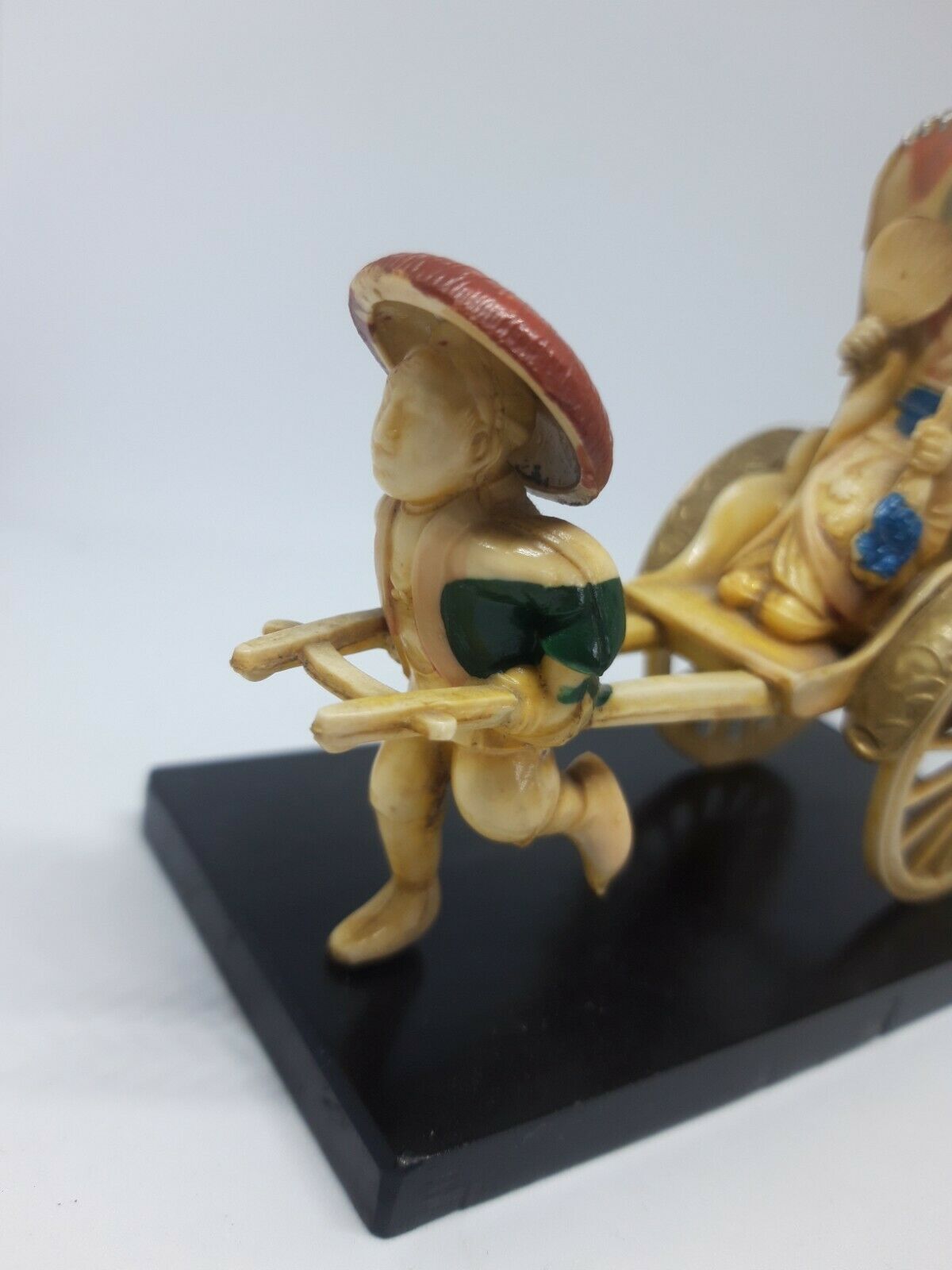 Vintage Japanese Rickshaw Celluloid Toy/Ornament - Geisha Holding fan - Made in Japan