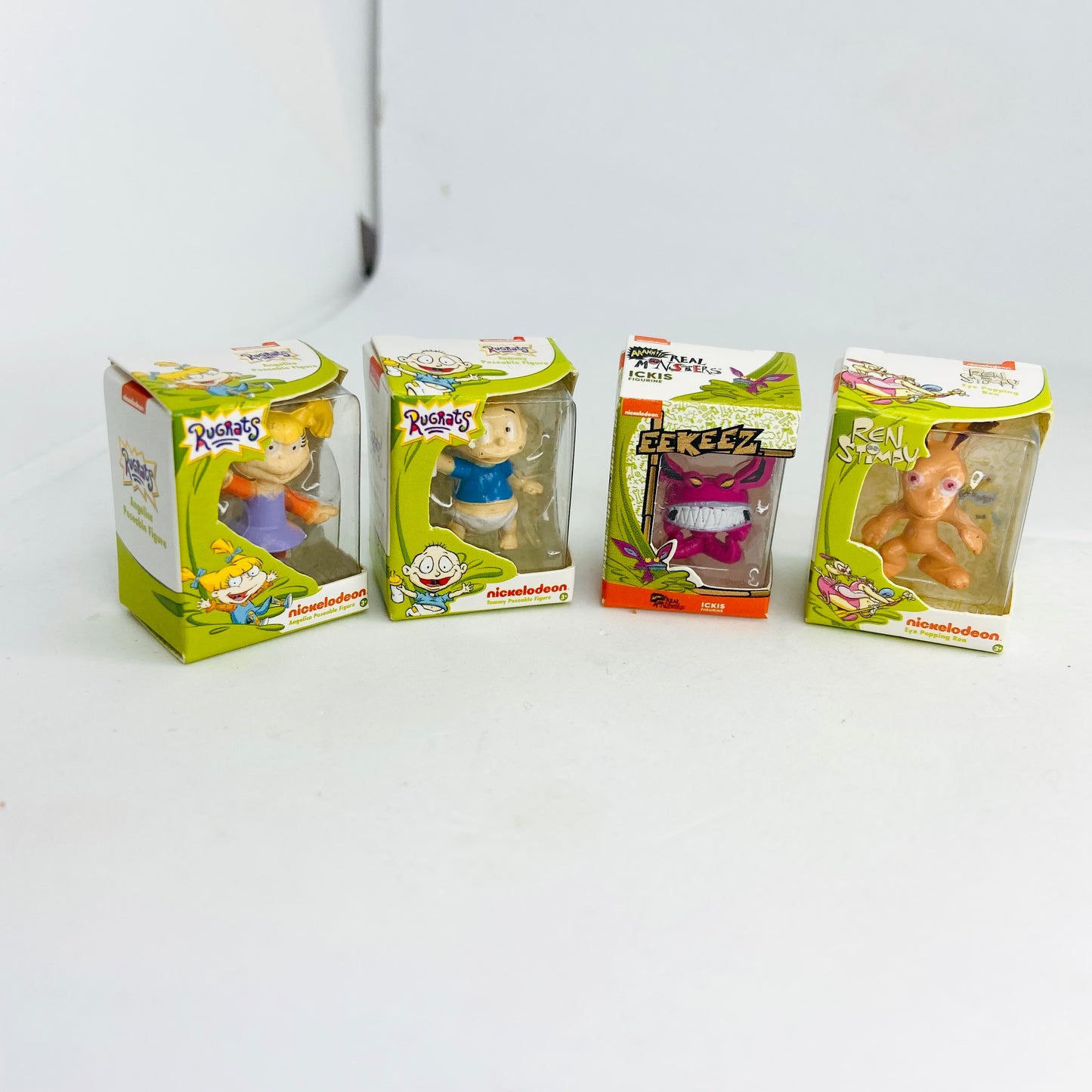 ZURU Mini Brands Nickelodeon 90s Toys x4 Bundle Series 1&2 (Rugrats Angelica & Tommy , Ren & Stimpy , Ickis Ahhh Real Monsters)