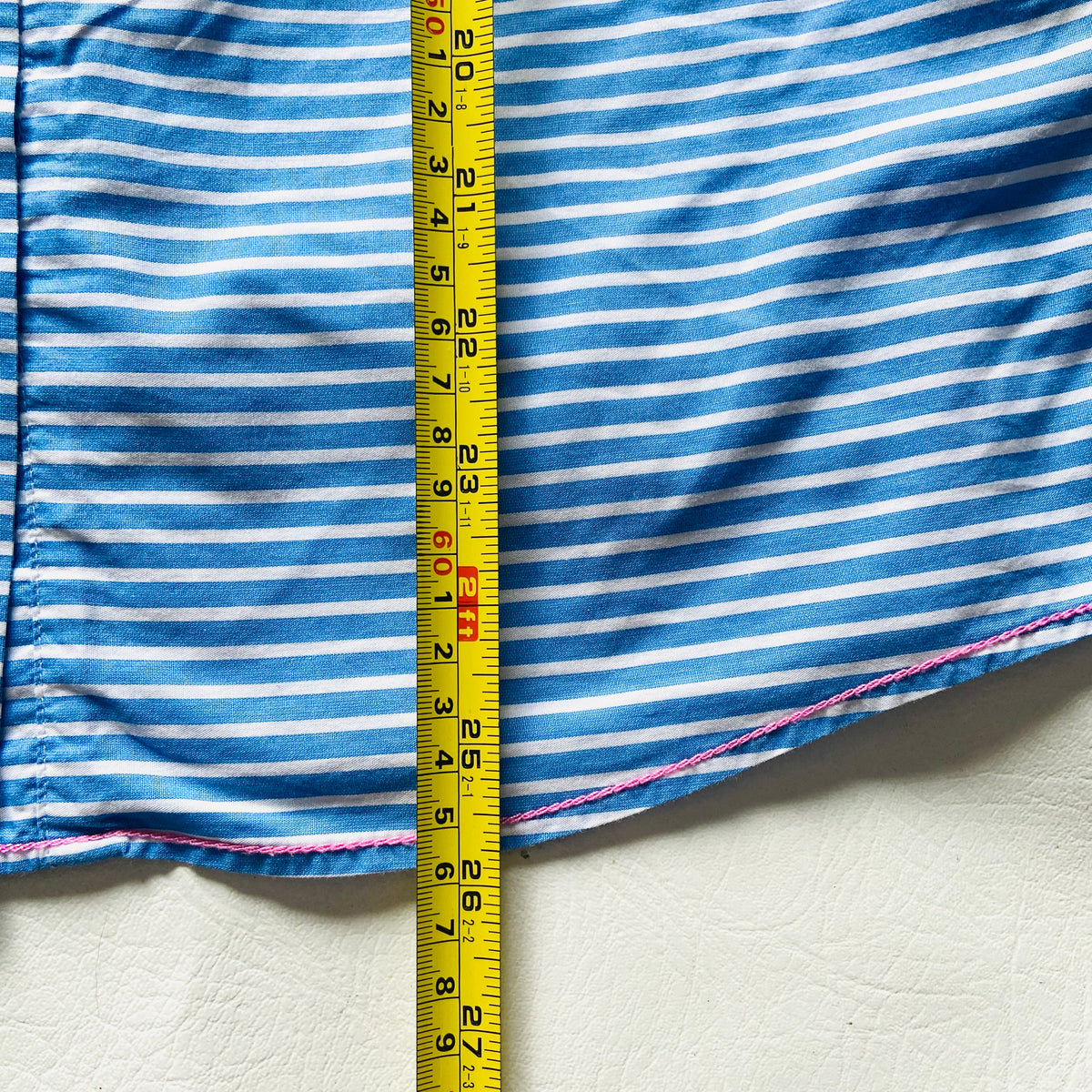 Antoni & Alison | Blue & White | Striped | Sleeveless Ruffle Shirt | Old Money | Nautical | Y2K | Size Small (UK 10)