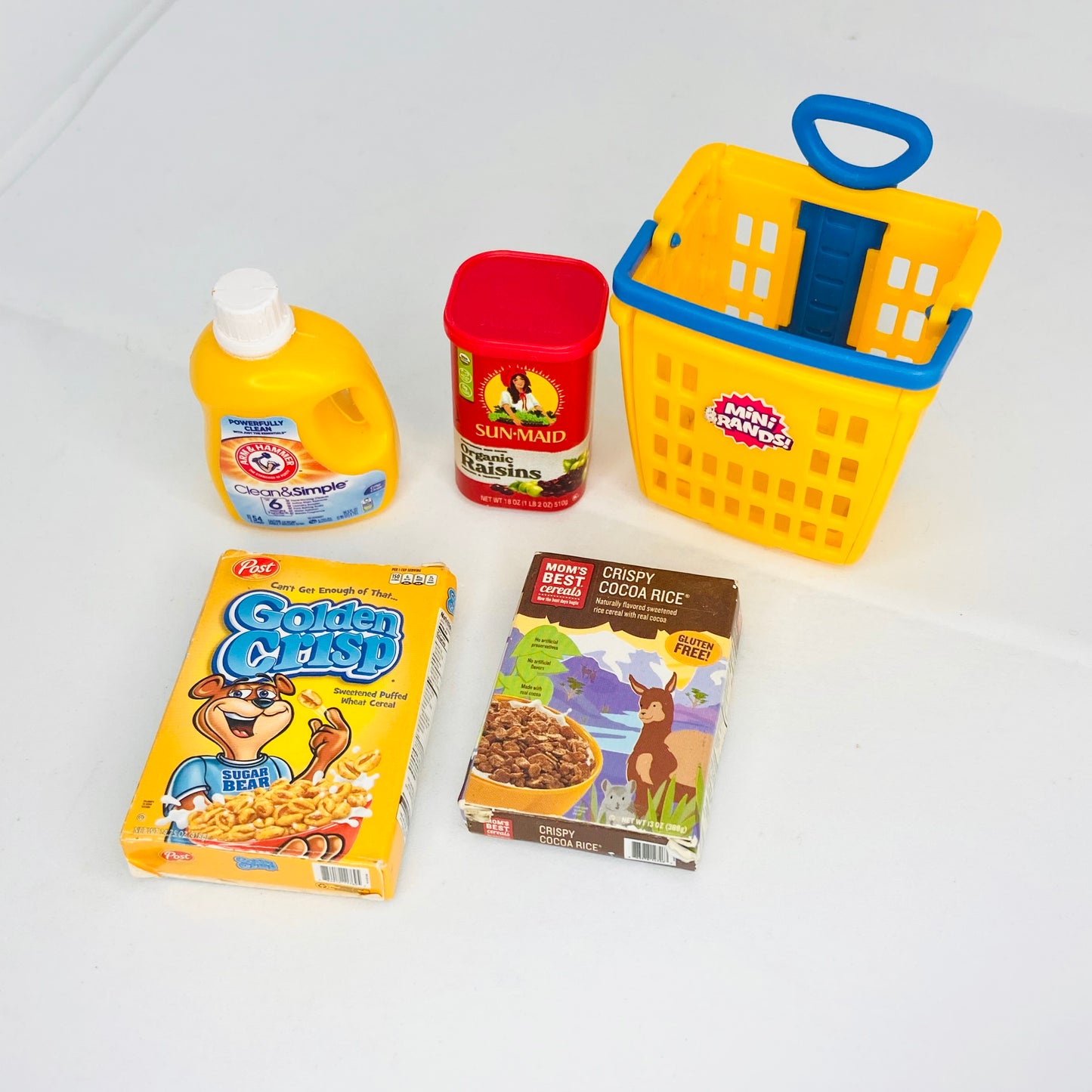 ZURU Mini Brands Candies x5 Iconic Bundle Series 2 (Clean & Simple, Sun-maid, Basket, Cereals)