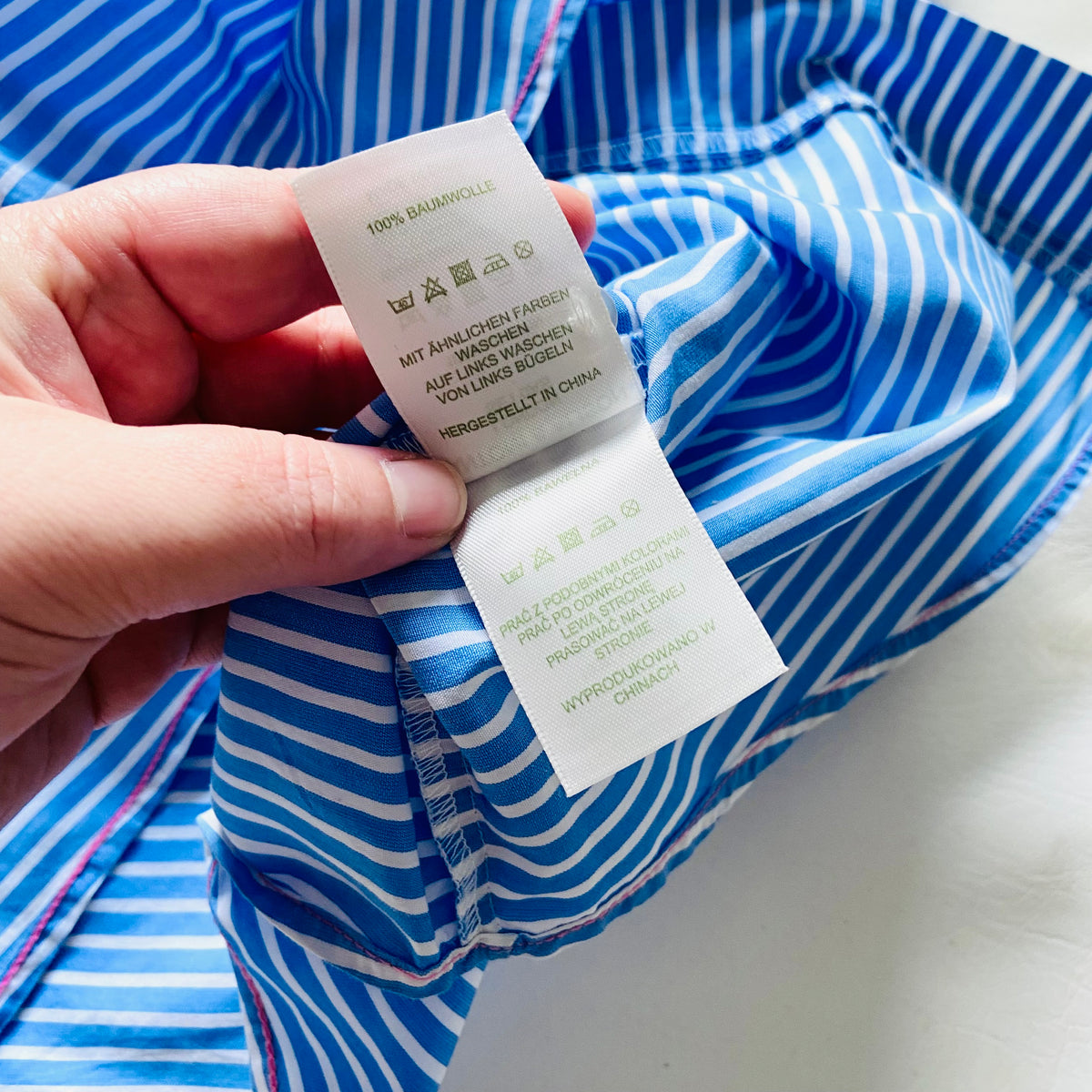 Antoni & Alison | Blue & White | Striped | Sleeveless Ruffle Shirt | Old Money | Nautical | Y2K | Size Small (UK 10)