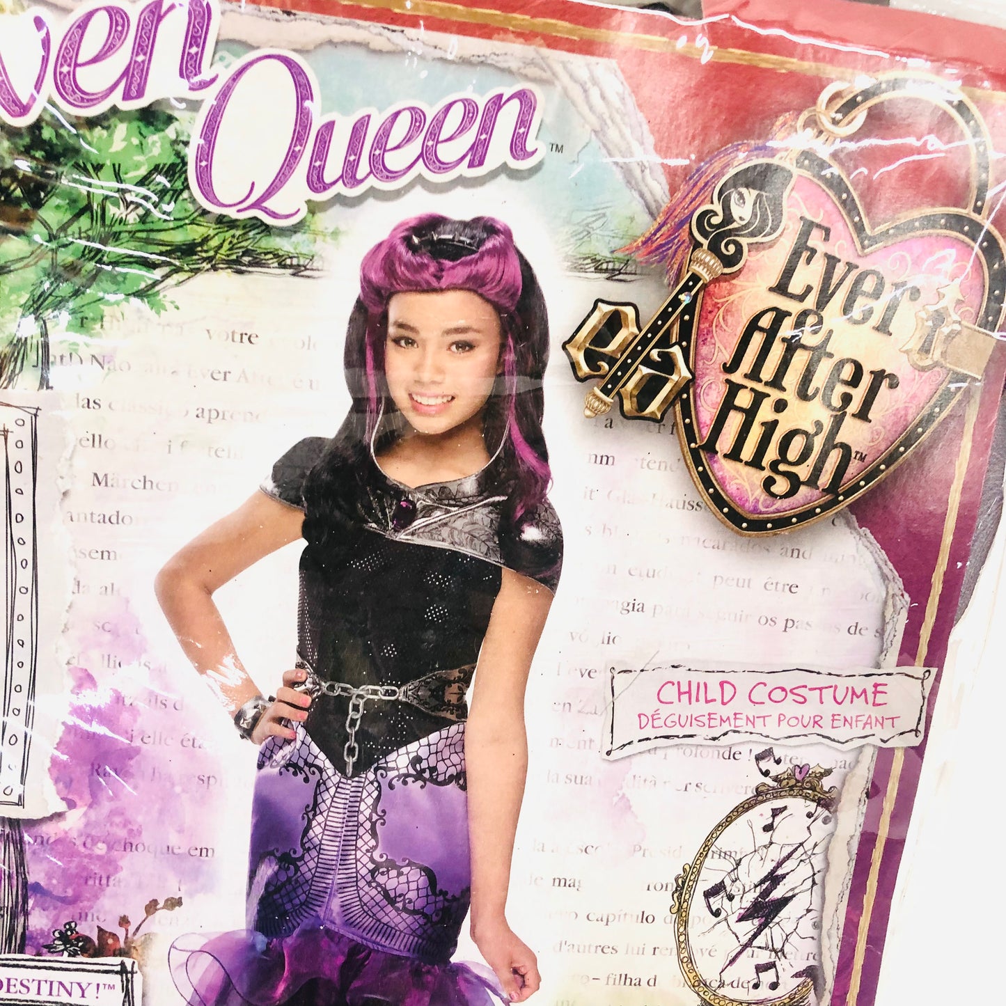 Rubie's Ever After High Raven Queen Fancy Dress Child Costume Complete Dress & Wig Medium 5-7 Years NEW
