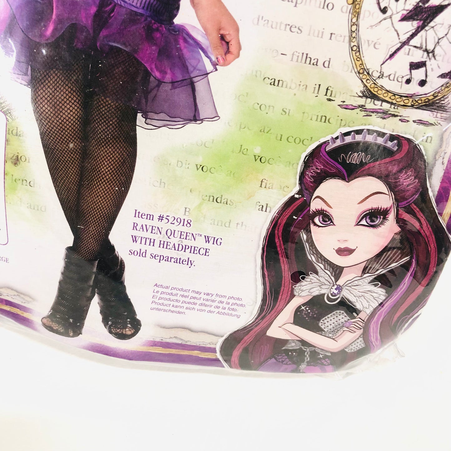 Rubie's Ever After High Raven Queen Fancy Dress Child Costume Complete Dress & Wig Medium 5-7 Years NEW