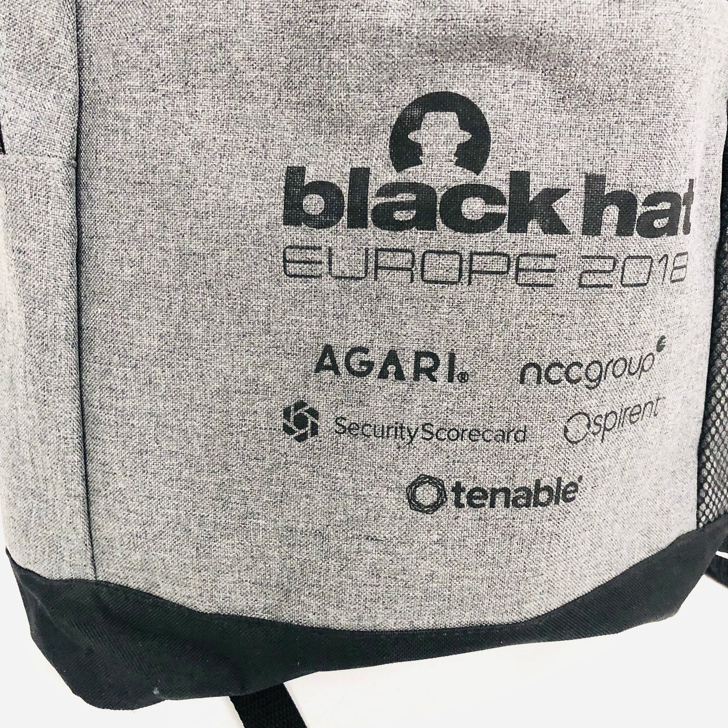 Black Hat Europe 2018 Cybersecurity Conference Grey Laptop Backpack